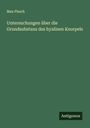 Max Flesch: Untersuchungen über die Grundsubstanz des hyalinen Knorpels, Buch