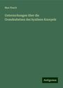 Max Flesch: Untersuchungen über die Grundsubstanz des hyalinen Knorpels, Buch