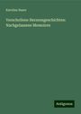 Karoline Bauer: Verschollene Herzensgeschichten: Nachgelassene Memoiren, Buch