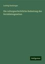 Ludwig Bamberger: Die culturgeschichtliche Bedeutung des Socialistengesetzes, Buch