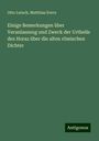 Otto Lutsch: Einige Bemerkungen über Veranlassung und Zweck der Urtheile des Horaz über die alten römischen Dichter, Buch