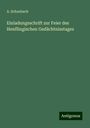 A. Schaubach: Einladungsschrift zur Feier des Henflingischen Gedächtnisstages, Buch