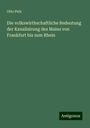 Otto Puls: Die volkswirthschaftliche Bedeutung der Kanalisirung des Mains von Frankfurt bis zum Rhein, Buch