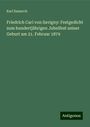 Karl Esmarch: Friedrich Carl von Savigny: Festgedicht zum hundertjährigen Jubelfest seiner Geburt am 21. Februar 1879, Buch