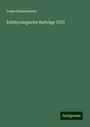 Franz Steindachner: Ichthyologische Beiträge (VII), Buch