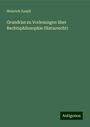 Heinrich Zoepfl: Grundriss zu Vorlesungen über Rechtsphilosophie (Naturrecht), Buch