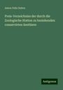 Anton Felix Dohrn: Preis-Verzeichniss der durch die Zoologische Station zu beziehenden conservirten Seethiere, Buch