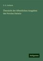 G. S. Jackson: Übersicht der öffentlichen Ausgaben der Provinz Ontario, Buch