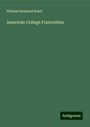 William Raimond Baird: American College Fraternities, Buch