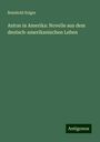 Reinhold Solger: Anton in Amerika: Novelle aus dem deutsch-amerikanischen Leben, Buch