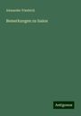 Alexander Friedrich: Bemerkungen zu Isaios, Buch