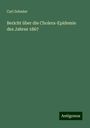 Carl Zehnder: Bericht über die Cholera-Epidemie des Jahres 1867, Buch