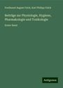 Ferdinand August Falck: Beiträge zur Physiologie, Hygiene, Pharmakologie und Toxikologie, Buch