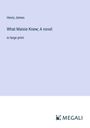 Henry James: What Maisie Knew; A novel, Buch