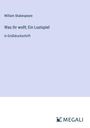 William Shakespeare: Was ihr wollt; Ein Lustspiel, Buch