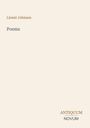 "Lionel Johnson", "Poems", "ANTIQUM", "NOVUM". Schlichte, minimalistische Gestaltung mit einem beigen Hintergrund.