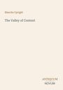 "Blanche Upright, The Valley of Content" in schlichter Schrift, darunter "ANTIQUM NOVUM" als Logo in braun und grau.