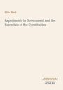 Text: "Elihu Root, Experiments in Government and the Essentials of the Constitution, ANTIQUUM NOVUM." Schlichtes Cover, minimalistisch.