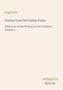 Oben "Leigh Hunt". Darunter Buchtitel "Stories from the Italian Poets", englischer Text. Unten Logo "Antiquum Novum".