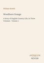 Oben steht "William Howitt". Darunter "Woodburn Grange". Unten "ANTIQUEUM NOVUM". Der Hintergrund ist beige.