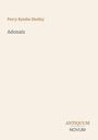 Text: "Percy Bysshe Shelley", "Adonais", "ANTIQUM NOVUM". Schlichtes Design mit minimalistischer Typografie.
