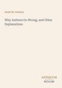 Titel: "Why Authors Go Wrong, and Other Explanations". Autor: Grant M. Overton. Logo unten: "Antiquum Novum".