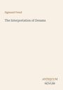 Sigmund Freud, "The Interpretation of Dreams", Antiquum Novum. Minimalistisches Cover auf beigem Hintergrund.