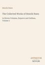 "Henrik Ibsen, The Collected Works, Emperor and Galilean, Volume 5. ANTIQUUM NOVUM." Beige Hintergrund, minimalistisches Design.
