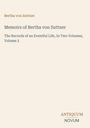 "Bertha von Suttner, Memoirs, Volume 2. Logo: ANTIQUUM NOVUM, beige Hintergrund."
