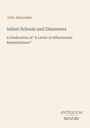 Der Text zeigt den Titel und Autor eines Buches: "Infant Schools and Dissenters" von John Alexander. Unten: "ANTIQUUM NOVUM".