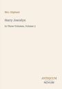 Text: "Mrs. Oliphant. Harry Joscelyn. In Three Volumes, Volume 3. ANTIQUUM NOVUM" auf cremefarbenem Hintergrund.