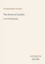Text: "Fernande Blaze de Bury, The Storm of London, A Social Rhapsody, ANTIQUUM NOVUM". Schlichtes Design, viel Freiraum.