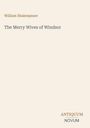 Text: "William Shakespeare. The Merry Wives of Windsor. ANTIQUUM NOVUM." Schlichtes Design auf hellem Hintergrund.