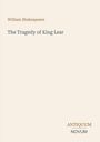 "William Shakespeare; The Tragedy of King Lear; ANTIQUUM NOVUM." Schlichte beige Buchcovergestaltung.