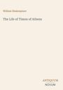 William Shakespeare, The Life of Timon of Athens. Unten rechts steht "ANTIQUM NOVUM". Minimalistisches Design.