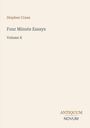 Text: Stephen Crane, Four Minute Essays, Volume X, ANTIQUUM NOVUM. Schlichtes Cover mit beigem Hintergrund.