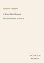 Text oben: Margaret Oliphant.  
Titel: A Poor Gentleman, Volume 2.  
Unten: ANTIQUUM NOVUM.  
Einfaches, minimalistisches Design.