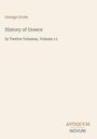 „George Grote. History of Greece. In Twelve Volumes, Volume 11.“ Unten rechts befindet sich ein zweizeiliges Logo.