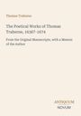 Titel: "The Poetical Works of Thomas Traherne, 1636?-1674", darunter "From the Original Manuscripts, with a Memoir of the Author". Oben "Thomas Traherne". Unten rechts "ANTIQUM NOVUM". Beige Hintergrund.