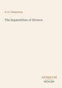 Text: "G. K. Chesterton, The Superstition of Divorce, ANTIQUUM NOVUM." Schlichtes, minimalistisches Design auf hellem Hintergrund.