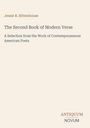 Cover mit Titel: "The Second Book of Modern Verse" von Jessie B. Rittenhouse. Beige Hintergrund, eleganter Schriftstil.