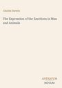Text: "Charles Darwin - The Expression of the Emotions in Man and Animals." Unten steht "ANTIQUM NOVUM" als Logo.