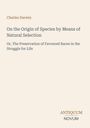Titel: On the Origin of Species by Means of Natural Selection, Autor: Charles Darwin. Unten: ANTIQUUM NOVUM.