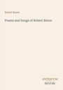 Text: "Robert Burns" und "Poems and Songs of Robert Burns". Unten rechts: "ANTIQUM NOVUM". Minimalistisches Design.