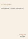 Der Text zeigt den Buchtitel: "Great Men as Prophets of a New Era", darunter "ANTIQUM NOVUM". Beige Hintergrund.