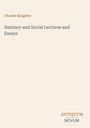 "Charles Kingsley, Sanitary and Social Lectures and Essays" oben links, "ANTIQUM NOVUM" unten rechts. Schlichtes Design.