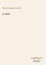 Text: "Plato, Benjamin Jowett," "Gorgias," "ANTIQUM NOVUM." Minimalistisches Layout auf beigem Hintergrund.