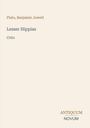 Text "Plato, Benjamin Jowett. Lesser Hippias. Crito. ANTIQUUM NOVUM" auf hellbeigem Hintergrund.