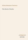 Oben steht "William Makepeace Thackeray", darunter "The Book of Snobs". Unten rechts "Antiquum Novum", stilvoll gestaltet.