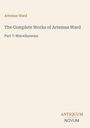 "Artemus Ward, The Complete Works of Artemus Ward, Part 7: Miscellaneous". Beige Hintergrund, minimalistisches Design.